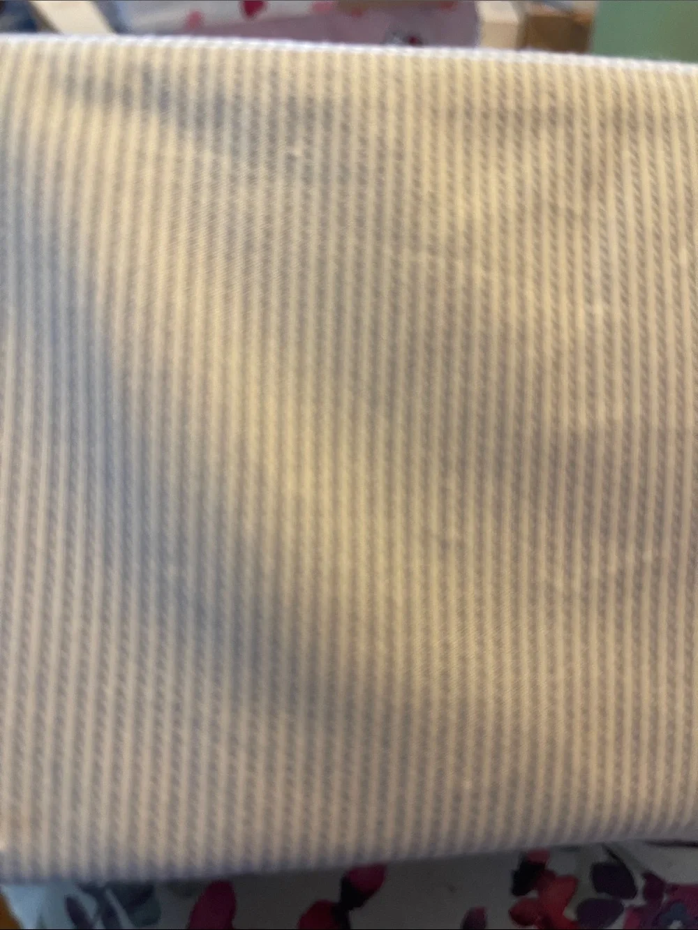 Lauren Ralph Lauren White with Blue Stripes Textured Queen Sheet Set